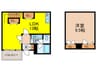 カ－サ・アト－レ 1LDKの間取り