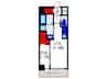 ｴｽﾃﾑｺｰﾄ大阪ｸﾞﾗﾋﾞﾃｨ(1503) 1DKの間取り