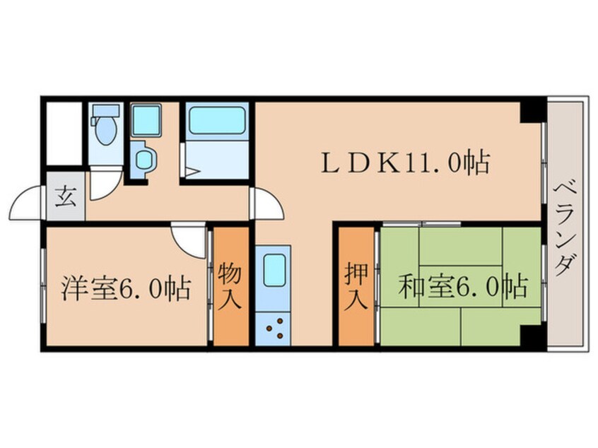 間取図 ラ・ヨード２１