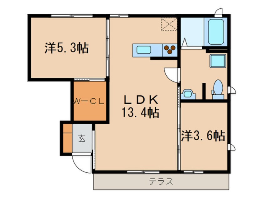 間取図 ｍｅｚｚａｌｕｎａ