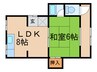 蓬川町一戸建平家 1LDKの間取り