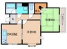 パレス東洋 2DKの間取り