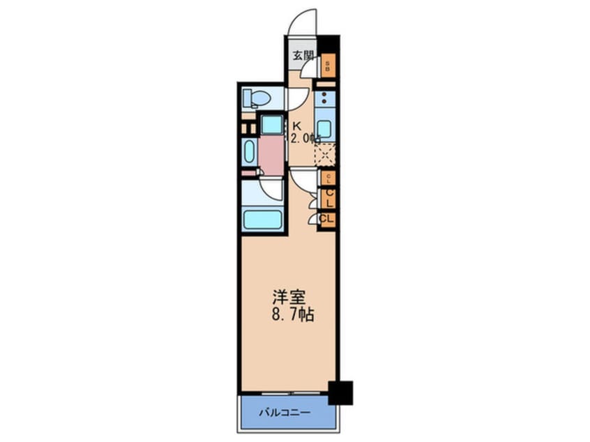 間取図 ザ・パークハビオ堂島