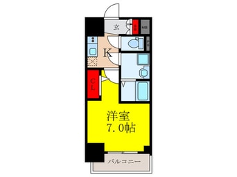 間取図 アドバンス江坂東コンフィ(504)