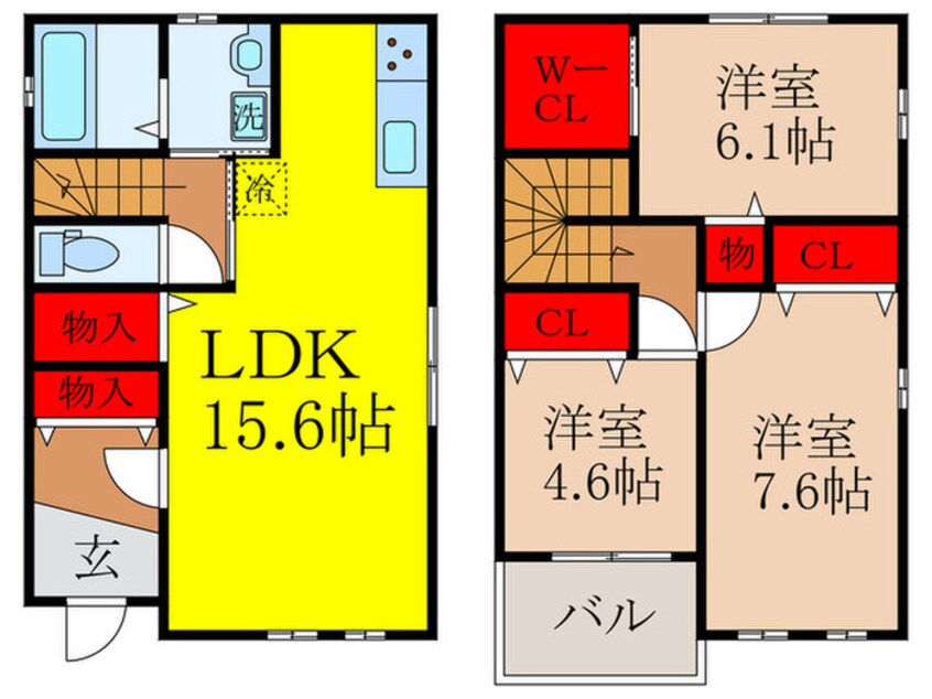 間取図 仮)ﾌｼﾞﾊﾟﾚｽ戸建賃貸豊島南2号地