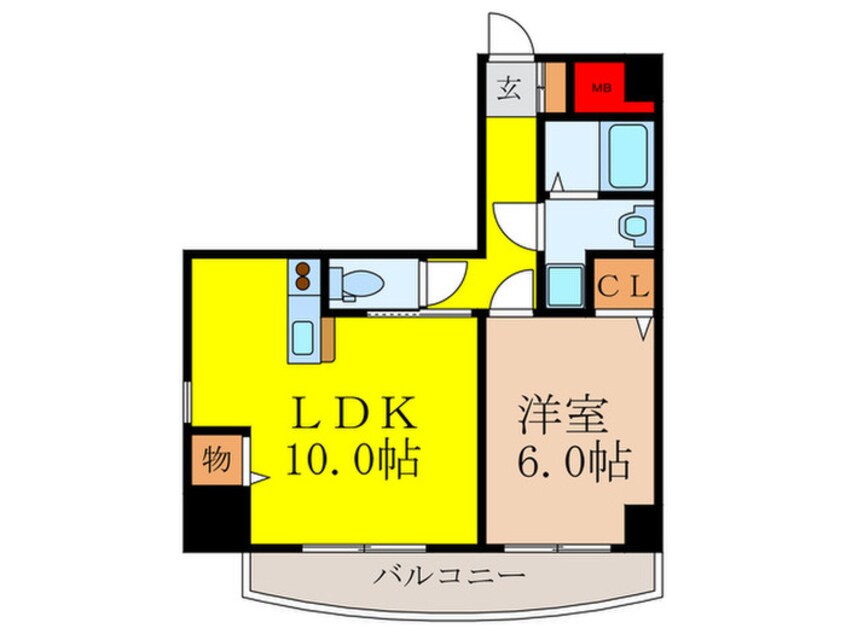 間取図 ﾉﾙﾃﾞﾝﾊｲﾑ東三国Ⅲ－Ａ棟