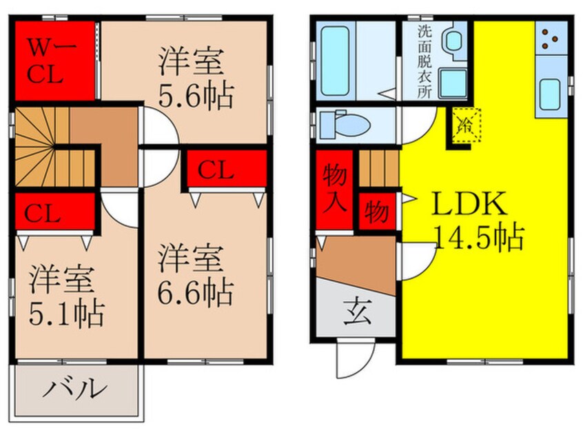 間取図 仮）ﾌｼﾞﾊﾟﾚｽ戸建賃貸豊島南5号地