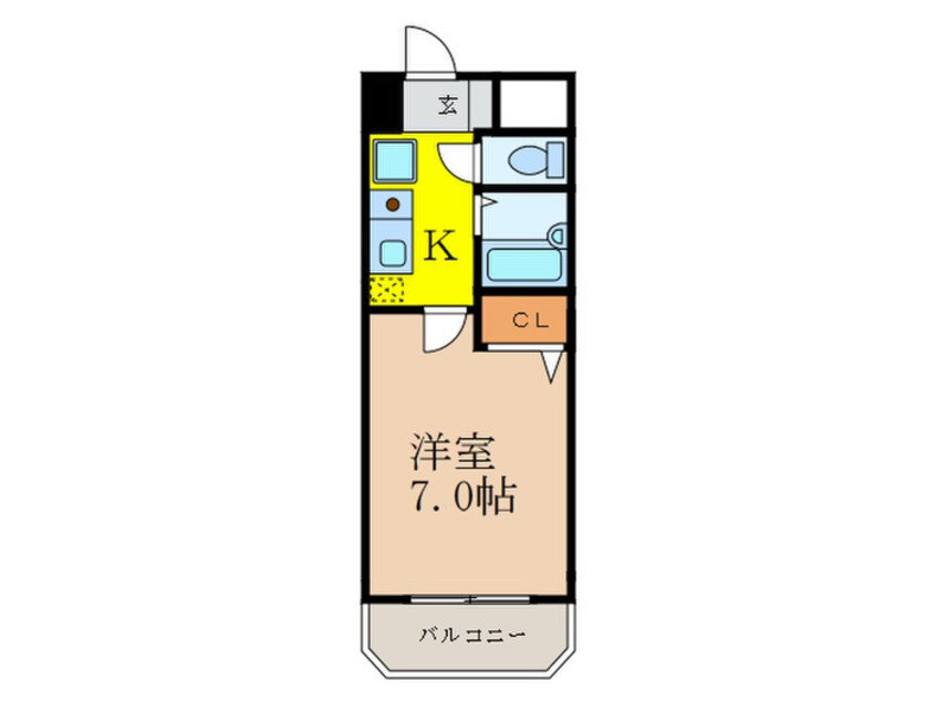 間取図 ﾉﾙﾃﾞﾝﾊｲﾑ東三国３－Ｂ棟