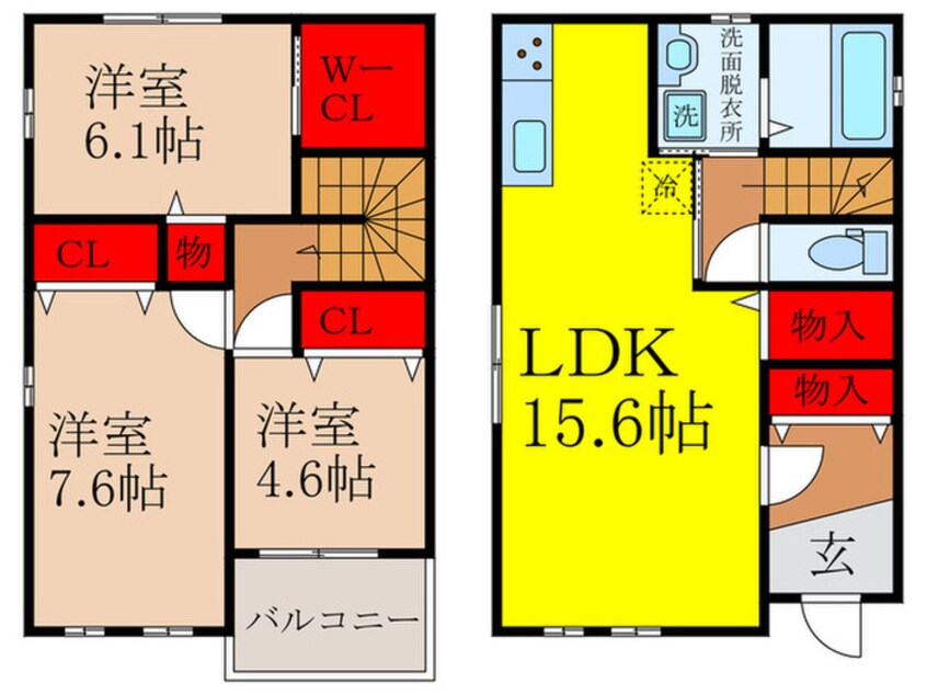 間取図 仮）ﾌｼﾞﾊﾟﾚｽ戸建賃貸豊島南6号地