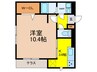 K・GARDEN 1Kの間取り
