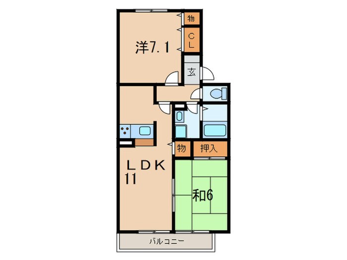 間取り図 ジュネス武庫之荘ⅢＢ