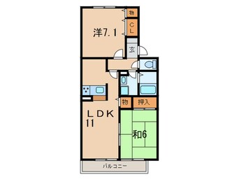 間取図 ジュネス武庫之荘ⅢＢ