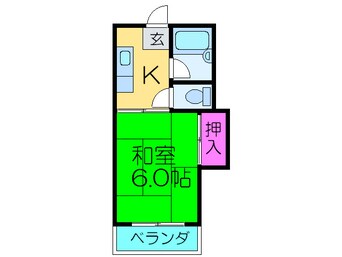 間取図 クレジール牧野B棟