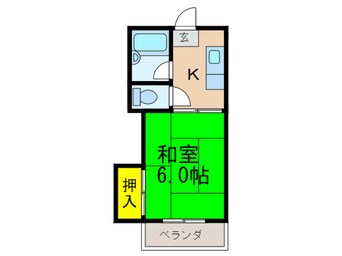 間取図 クレジール牧野B棟