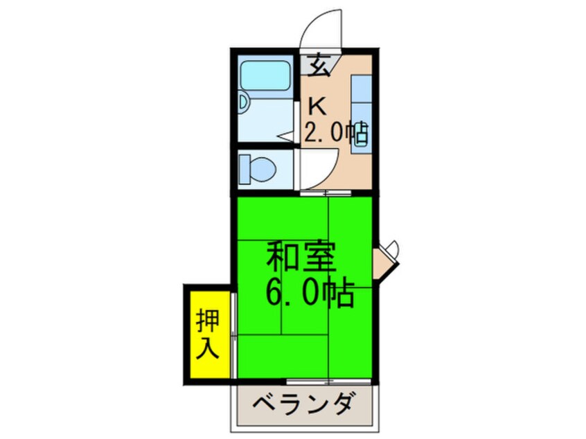 間取図 クレジール牧野B棟