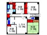 ヒルズコート刀根山 4LDKの間取り