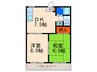 ラントレ池上 2DKの間取り