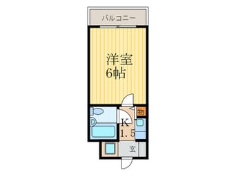 間取図 ﾃﾞﾄﾑ・ﾜﾝ烏丸鞍馬口PARTⅡ(302)