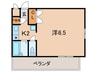 グレイスマンション4番館 1Kの間取り