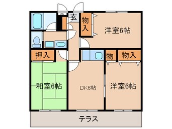 間取図 シャンブル水無瀬