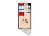 コスモタワ－ 1Kの間取り