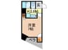 コスモタワ－ 1Kの間取り