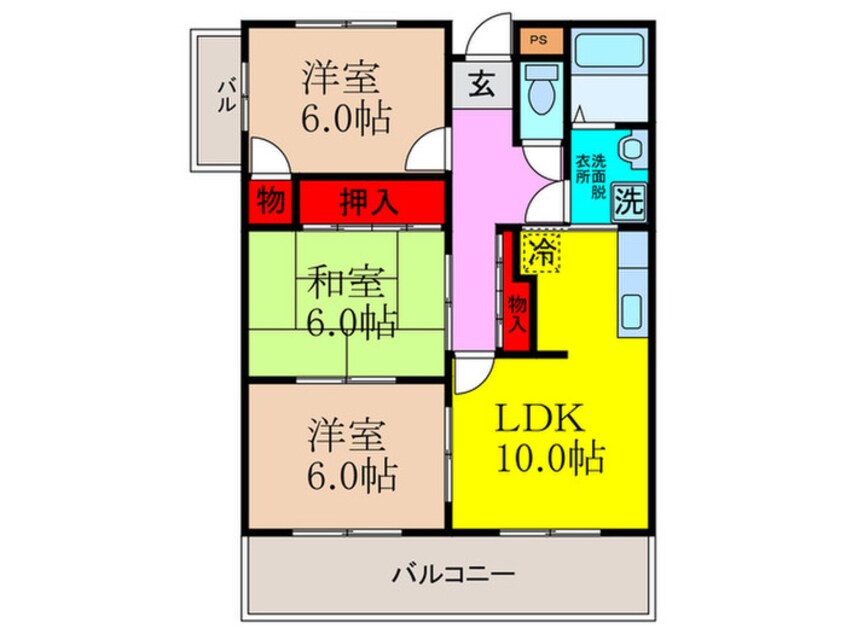 間取図 グランドハイツ小柳