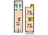 大阪府枚方市東山1-62-15テラス 2DKの間取り