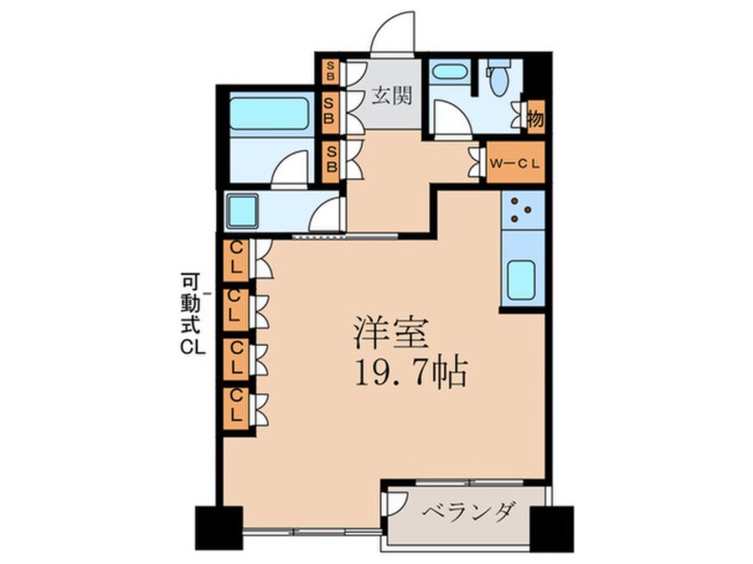 間取図 カプリース茶屋町東(603)