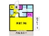 メディオ佐野 1Kの間取り