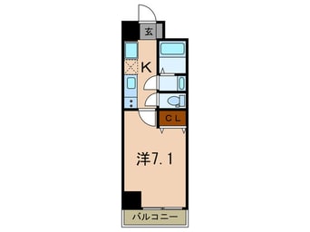 間取図 アドバンス三宮Ⅵクレスト(801)