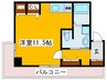 メゾン夕陽ヶ丘 1Rの間取り