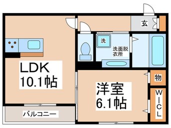 間取図 Ｄ－ＲＯＯＭ　ＮＡＮＫＡＩ