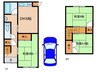 御陵荒木町貸家 3DKの間取り