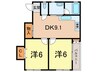 ときわ打出レクラン 2DKの間取り