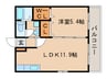 ハートフル瀬田 1LDKの間取り