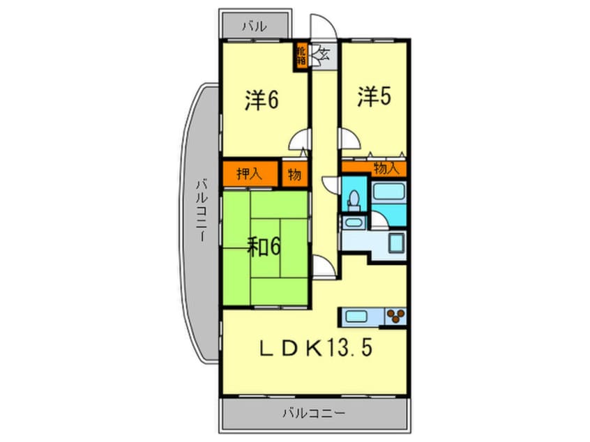 間取図 シェルプ－ル１番館