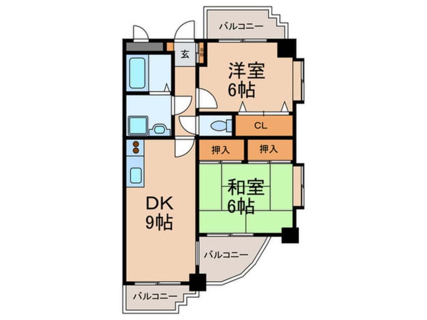 間取図 ベルロ－ド六甲