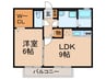 サンハイム法善寺 1LDKの間取り