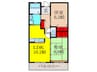 アルビス緑丘１０７号棟 2LDKの間取り