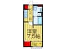 ゴ－ルドクレスト雁屋南 1Kの間取り