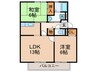 カルチェ東香里Ⅱ 2LDKの間取り