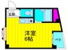 紅屋町グリ－ンハイツ 1Rの間取り