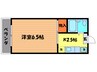 コ－ラル・コ－ポ 1Kの間取り