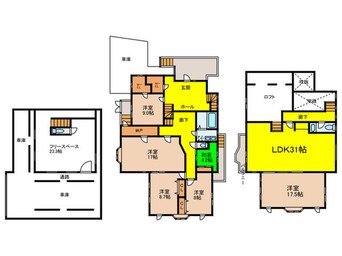 間取図 宝塚市雲雀丘３丁目戸建