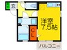 セジュ－ルエルグリ－ン 1Rの間取り