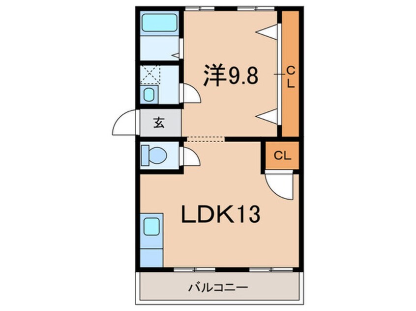 間取図 エ－ド白川（旧農住団地Ｈ棟）