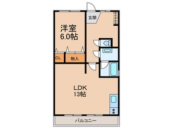 間取図 エ－ド白川（旧農住団地Ｈ棟）