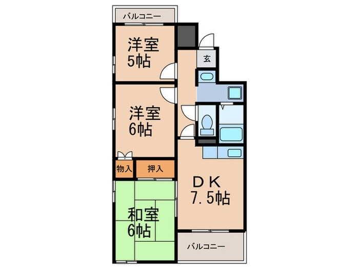 間取り図 摩耶フラッツ