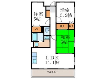 間取図 ヴィーブル岩倉